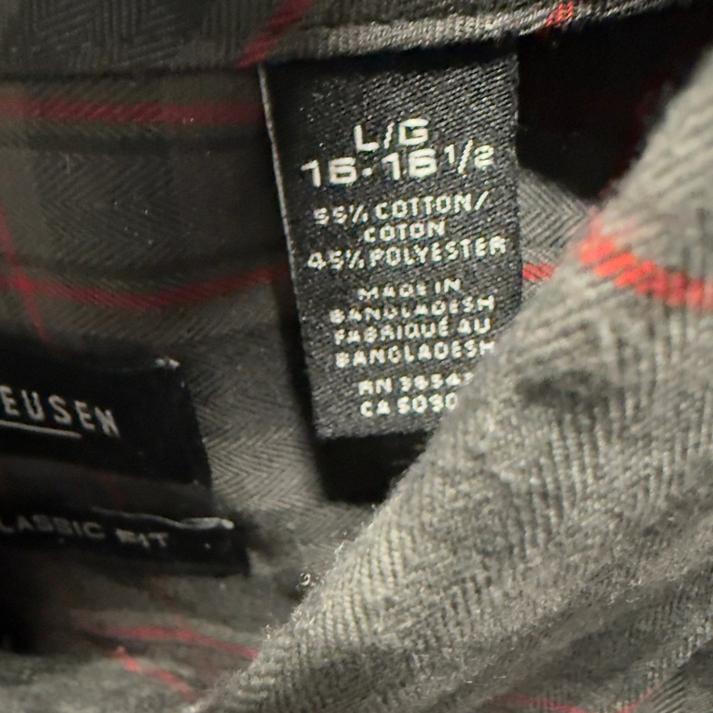 Lot of 6 Van Heusen Classic Fit Plaid Button Down Shirts Large L‎ Long Sleeve - Picture 9 of 12